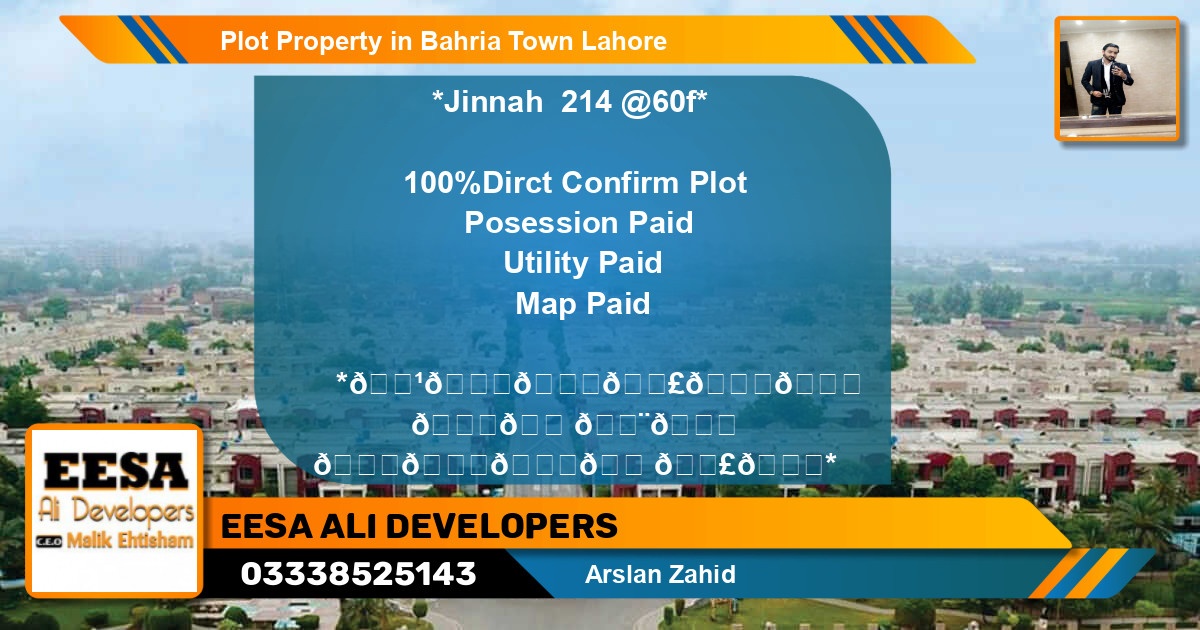 Residential Plot for Sale in Bahria Town, Lahore - (BP-66518)
