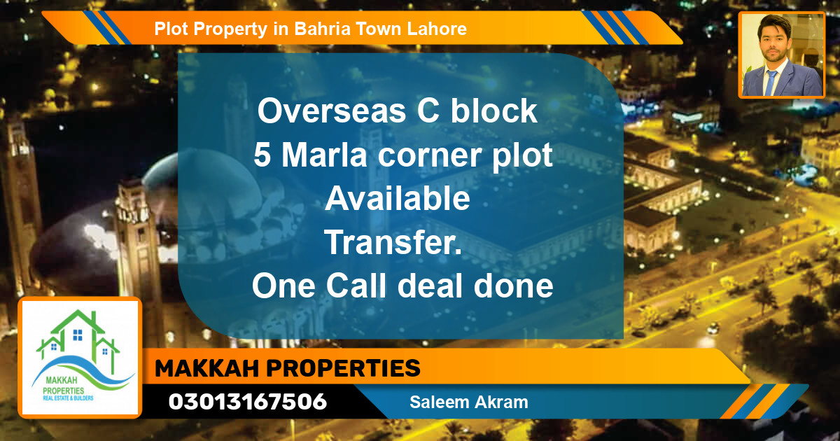 Residential Plot for Sale in Bahria Town, Lahore - (BP-66544)