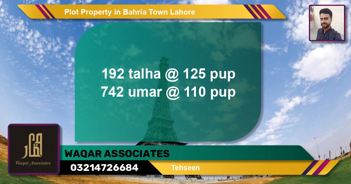 Residential Plot for Sale in Bahria Town, Lahore - (BP-66562)