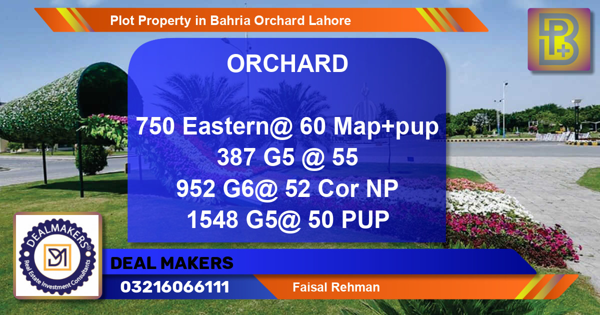 Residential Plot for Sale in Bahria Orchard, Lahore - (BP-66583)
