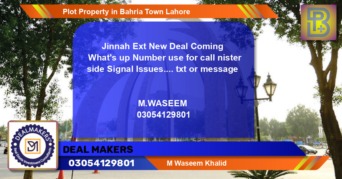 Residential Plot for Sale in Bahria Town, Lahore - (BP-66601)