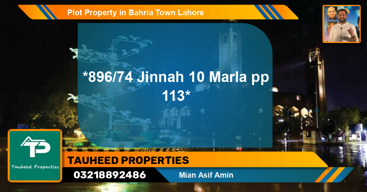 Residential Plot for Sale in Bahria Town, Lahore - (BP-66616)