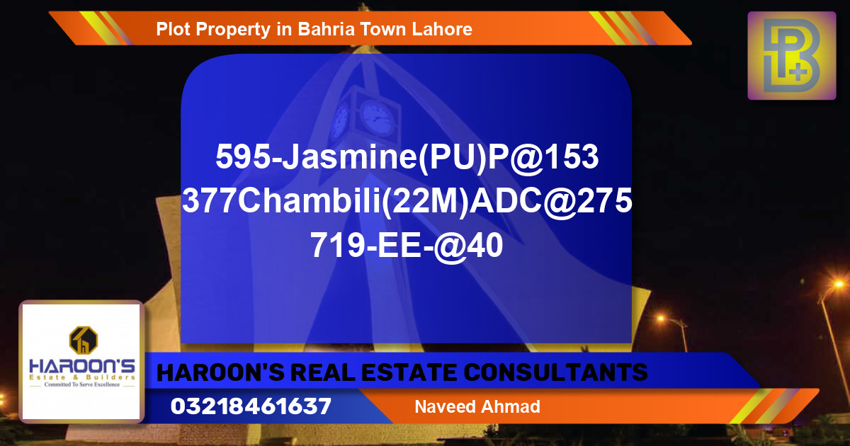 Residential Plot for Sale in Bahria Town, Lahore - (BP-66620)