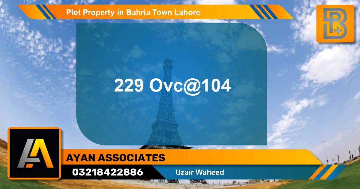 Residential Plot for Sale in Bahria Town, Lahore - (BP-66626)