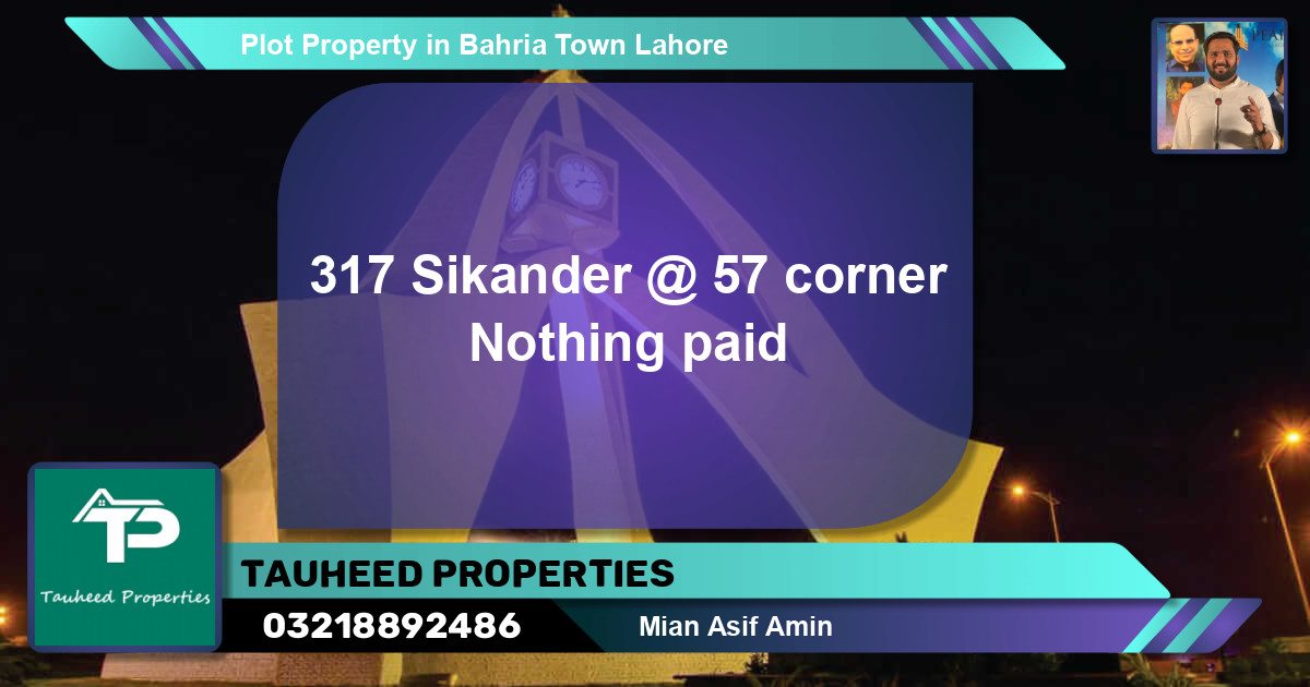 Residential Plot for Sale in Bahria Town, Lahore - (BP-66628)