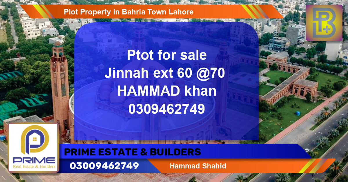 Residential Plot for Sale in Bahria Town, Lahore - (BP-66656)