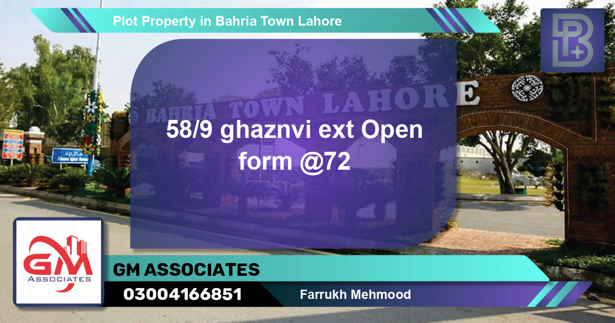 Residential Plot for Sale in Bahria Town, Lahore - (BP-66664)