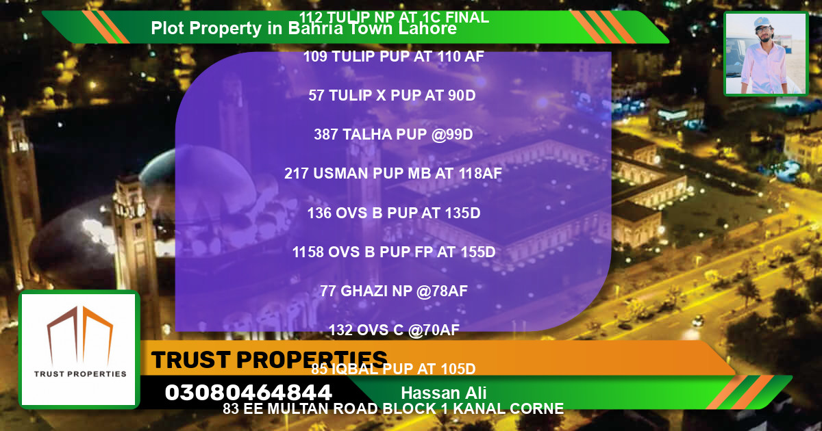 Residential Plot for Sale in Bahria Town, Lahore - (BP-66668)