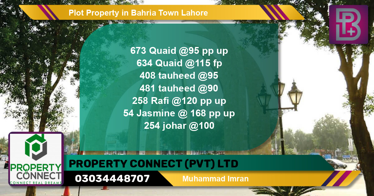 Residential Plot for Sale in Bahria Town, Lahore - (BP-66688)