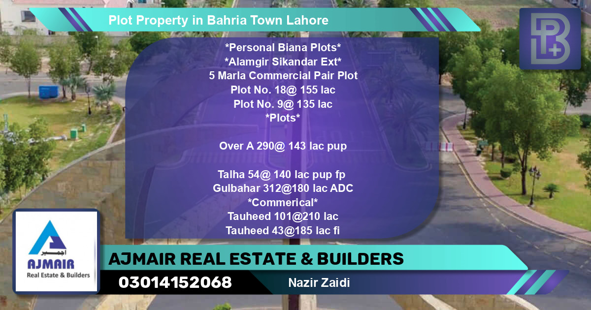 Commercial Plot for Sale in Bahria Town, Lahore - (BP-66696)