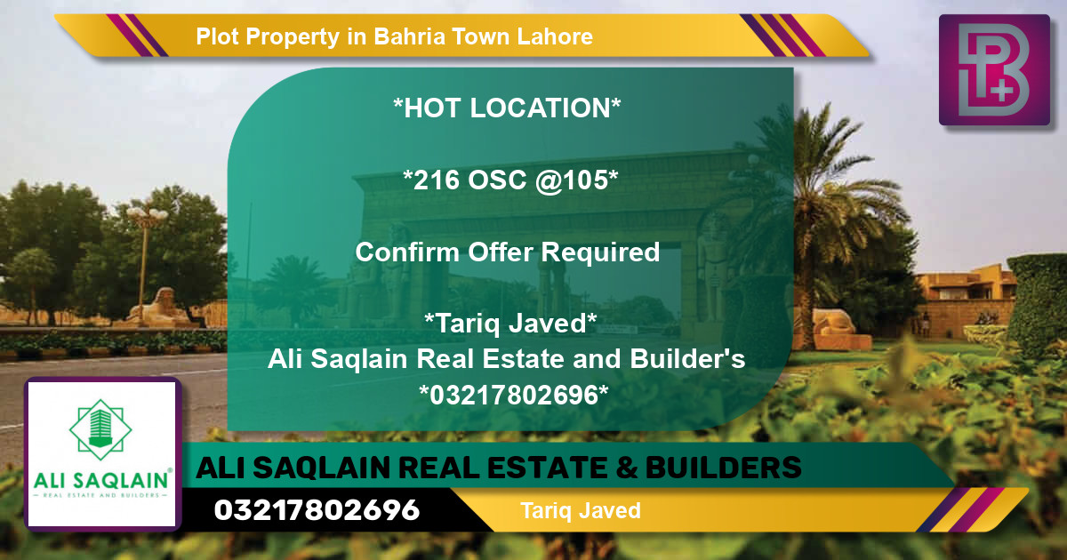 Residential Plot for Sale in Bahria Town, Lahore - (BP-66702)
