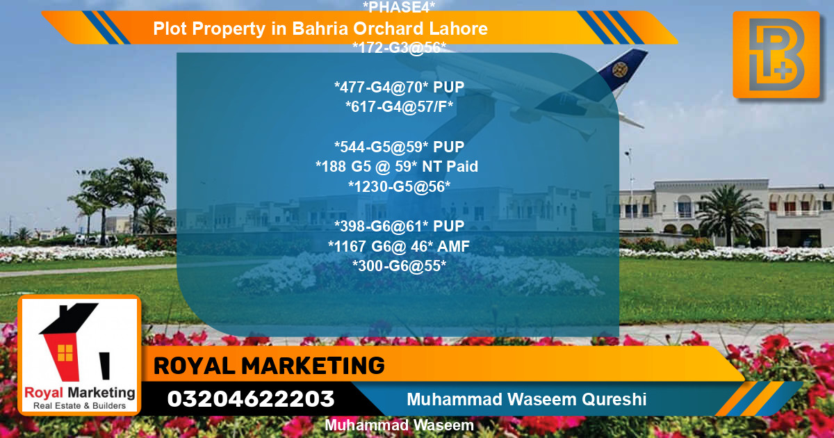 Residential Plot for Sale in Bahria Orchard, Lahore - (BP-66741)