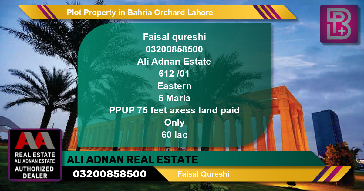 Residential Plot for Sale in Bahria Orchard, Lahore - (BP-66757)