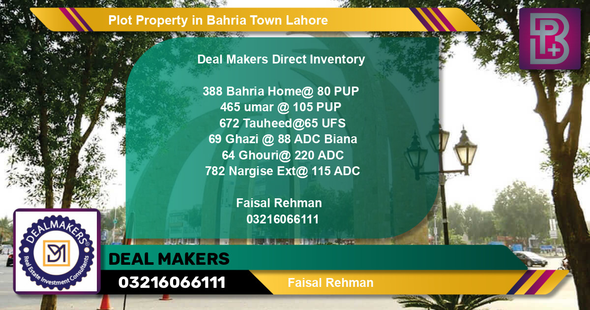 Residential Plot for Sale in Bahria Town, Lahore - (BP-66787)