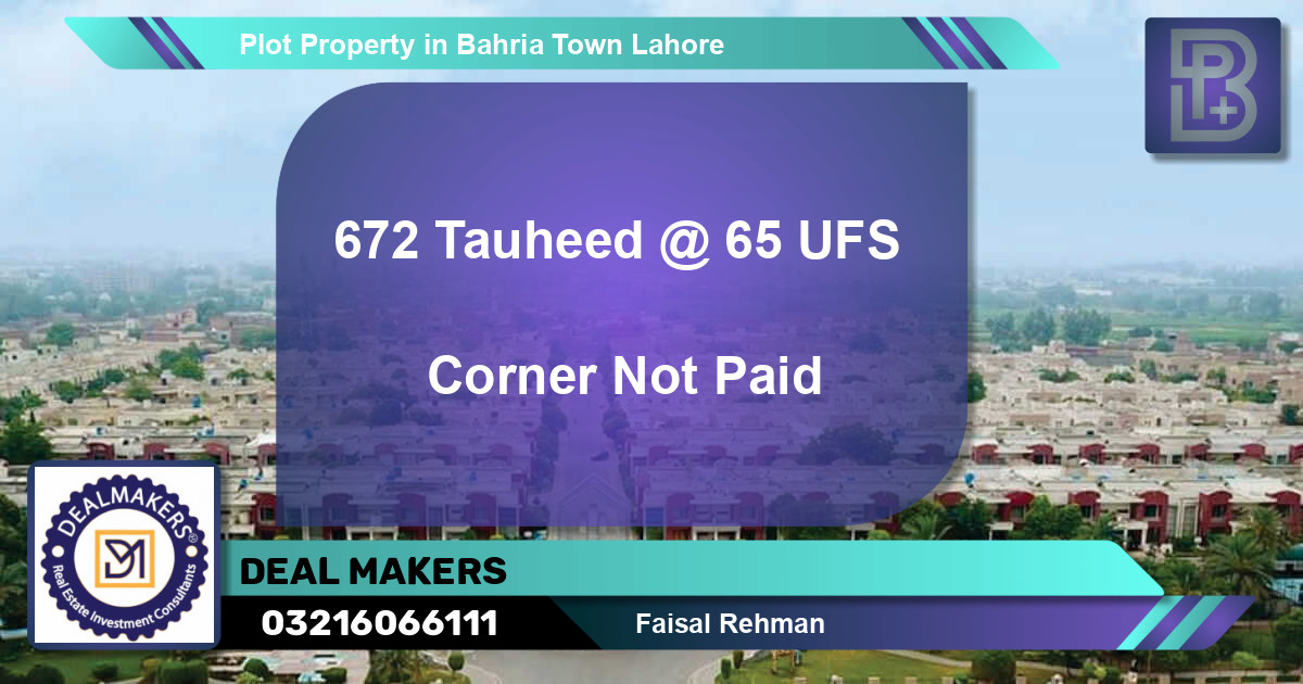 Residential Plot for Sale in Bahria Town, Lahore - (BP-66791)