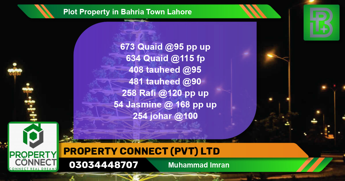 Residential Plot for Sale in Bahria Town, Lahore - (BP-66792)