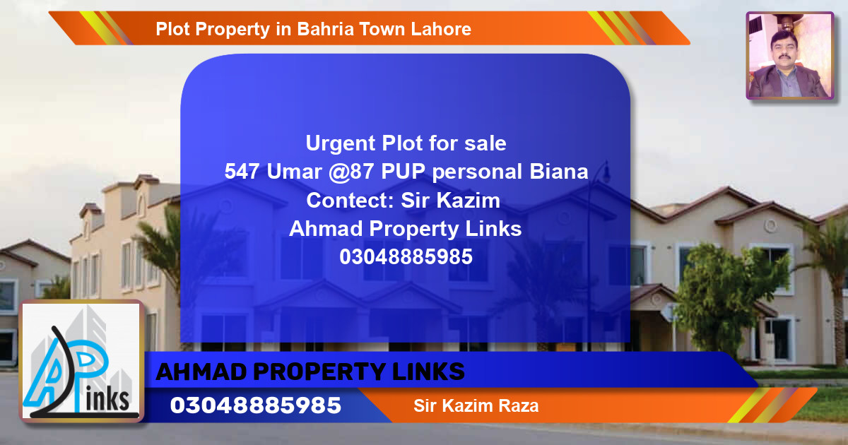 Residential Plot for Sale in Bahria Town, Lahore - (BP-66811)