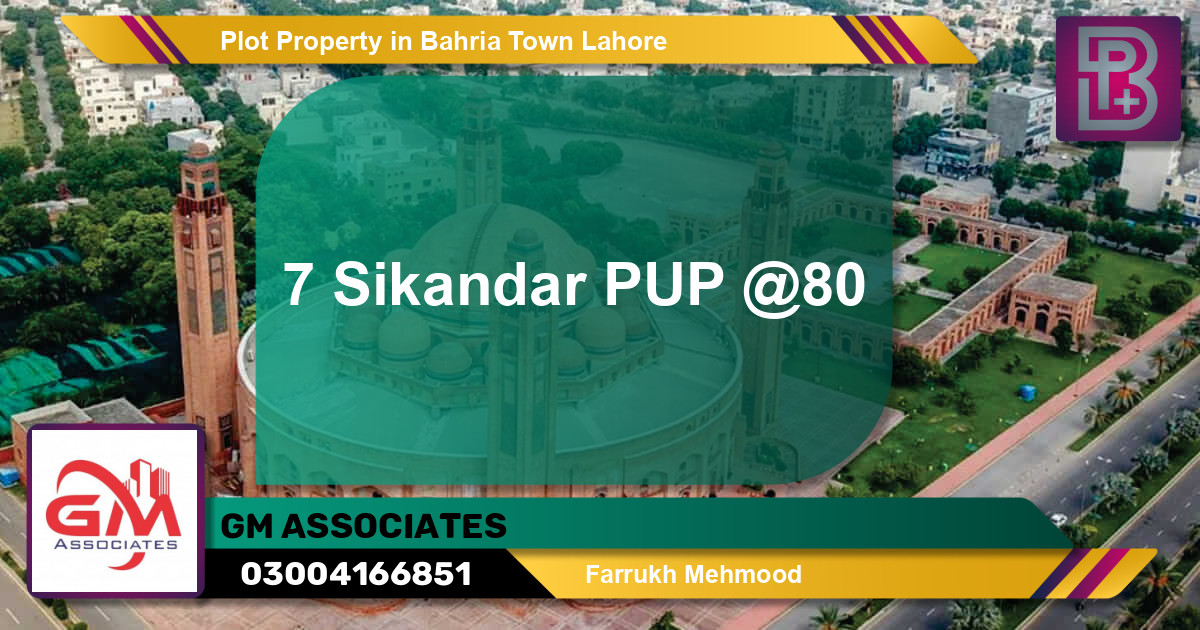Residential Plot for Sale in Sector F - Sikander Block -  Bahria Town, Lahore - (BP-66816)