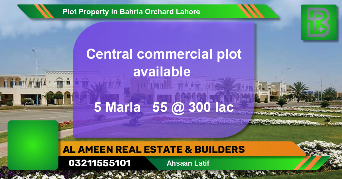 Commercial Plot for Sale in Bahria Orchard, Lahore - (BP-66821)