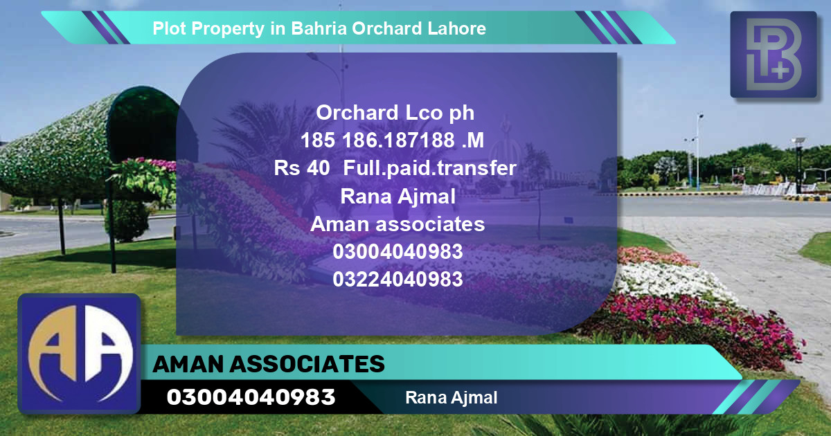 Residential Plot for Sale in Bahria Orchard, Lahore - (BP-66832)