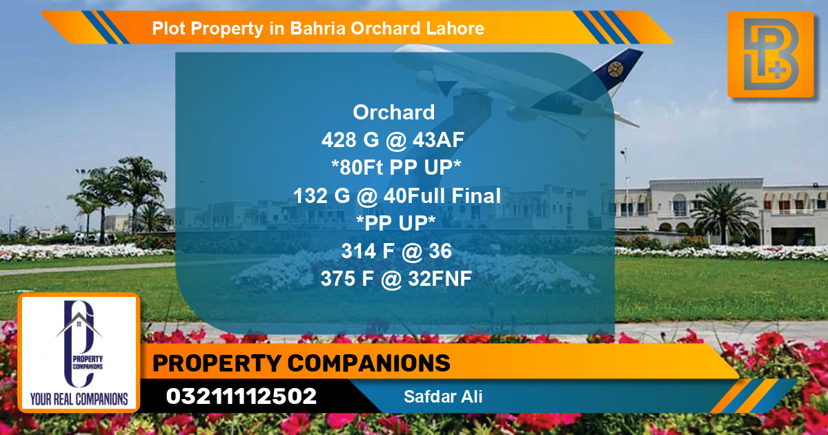 Residential Plot for Sale in Bahria Orchard, Lahore - (BP-66847)