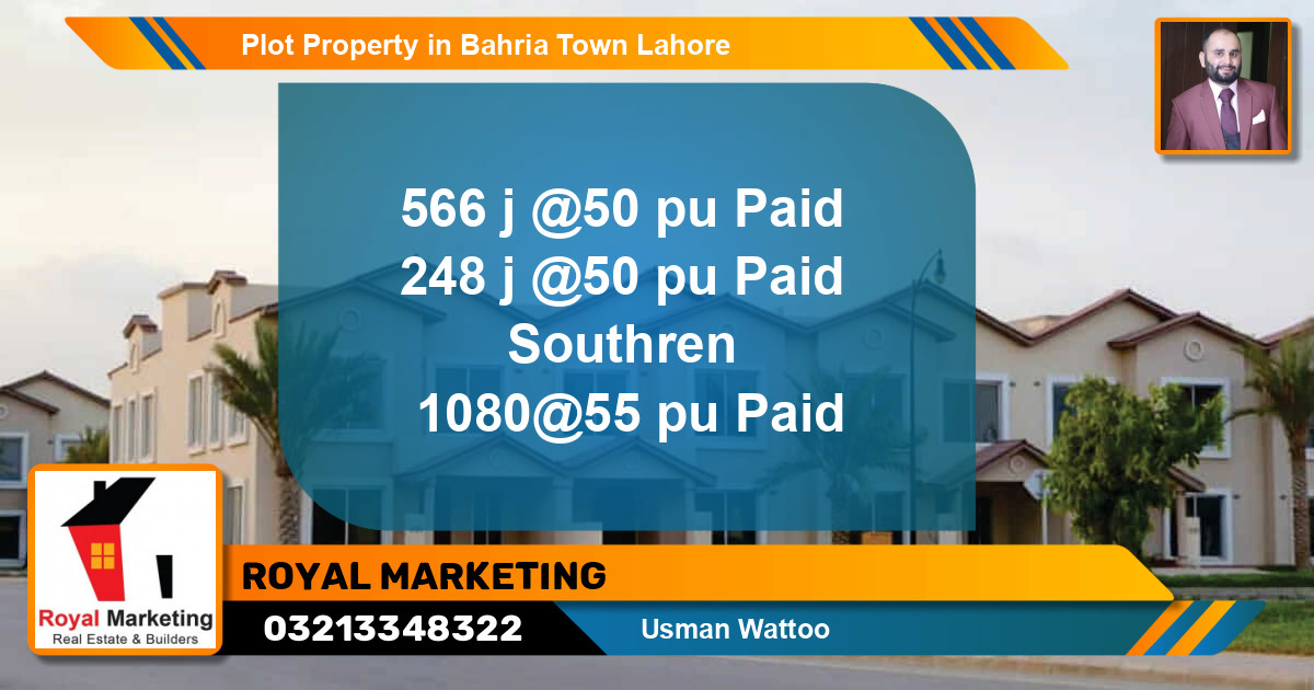 Residential Plot for Sale in Bahria Town, Lahore - (BP-66882)
