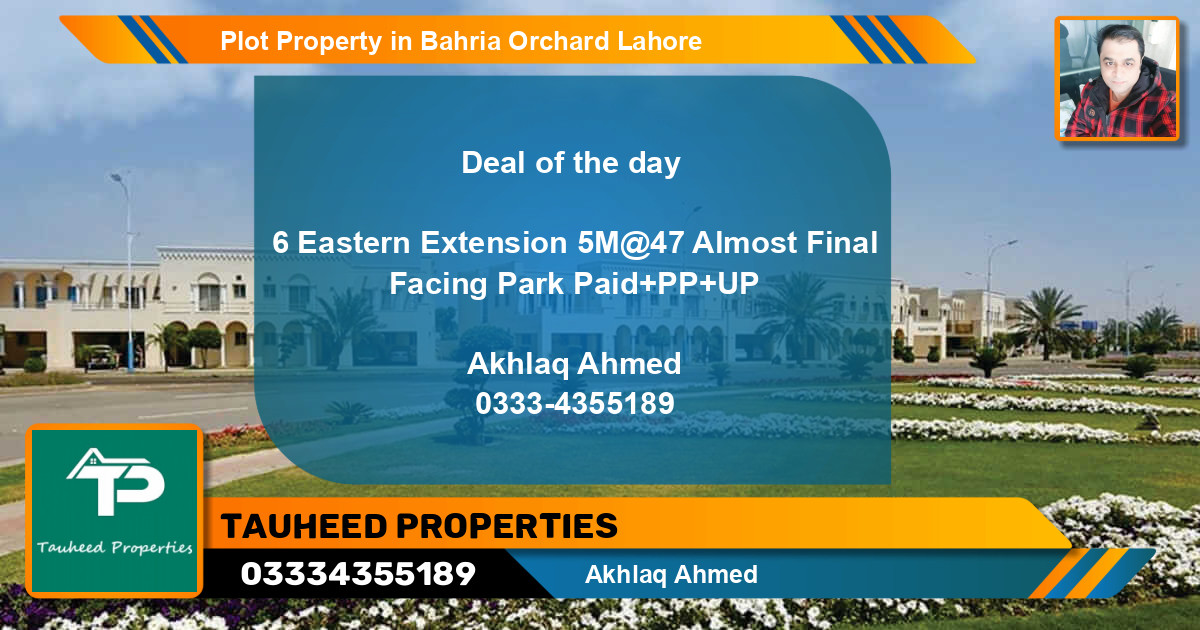 Residential Plot for Sale in Bahria Orchard, Lahore - (BP-66914)