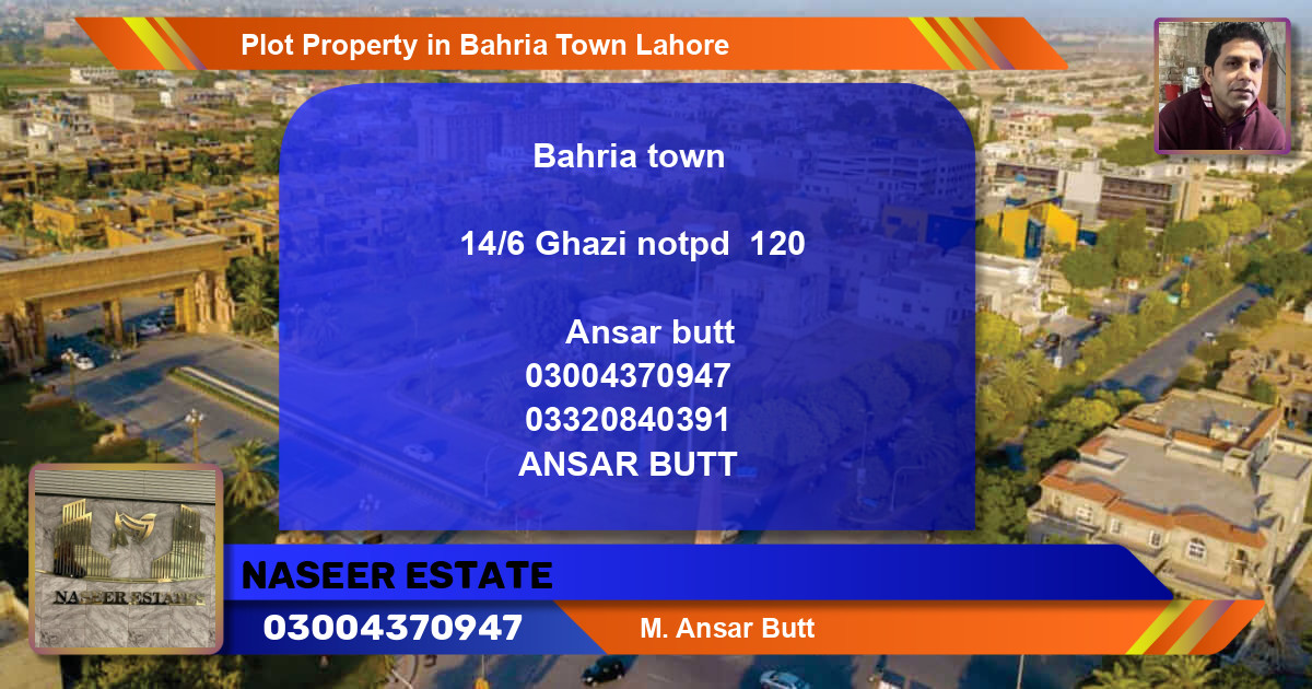 Residential Plot for Sale in Bahria Town, Lahore - (BP-66915)