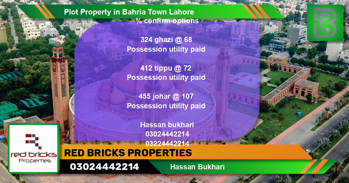 Residential Plot for Sale in Bahria Town, Lahore - (BP-66930)