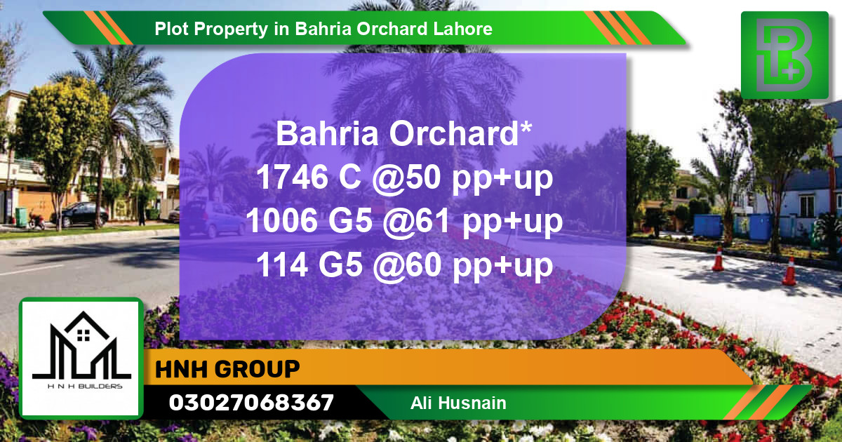 Residential Plot for Sale in Bahria Orchard, Lahore - (BP-66944)