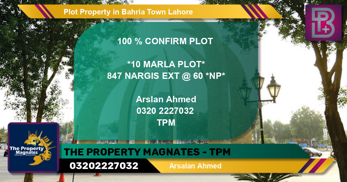 Residential Plot for Sale in Bahria Town, Lahore - (BP-66959)