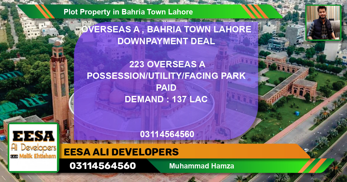 Residential Plot for Sale in Bahria Town, Lahore - (BP-66961)