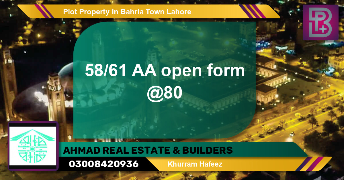 Residential Plot for Sale in Bahria Town, Lahore - (BP-66970)