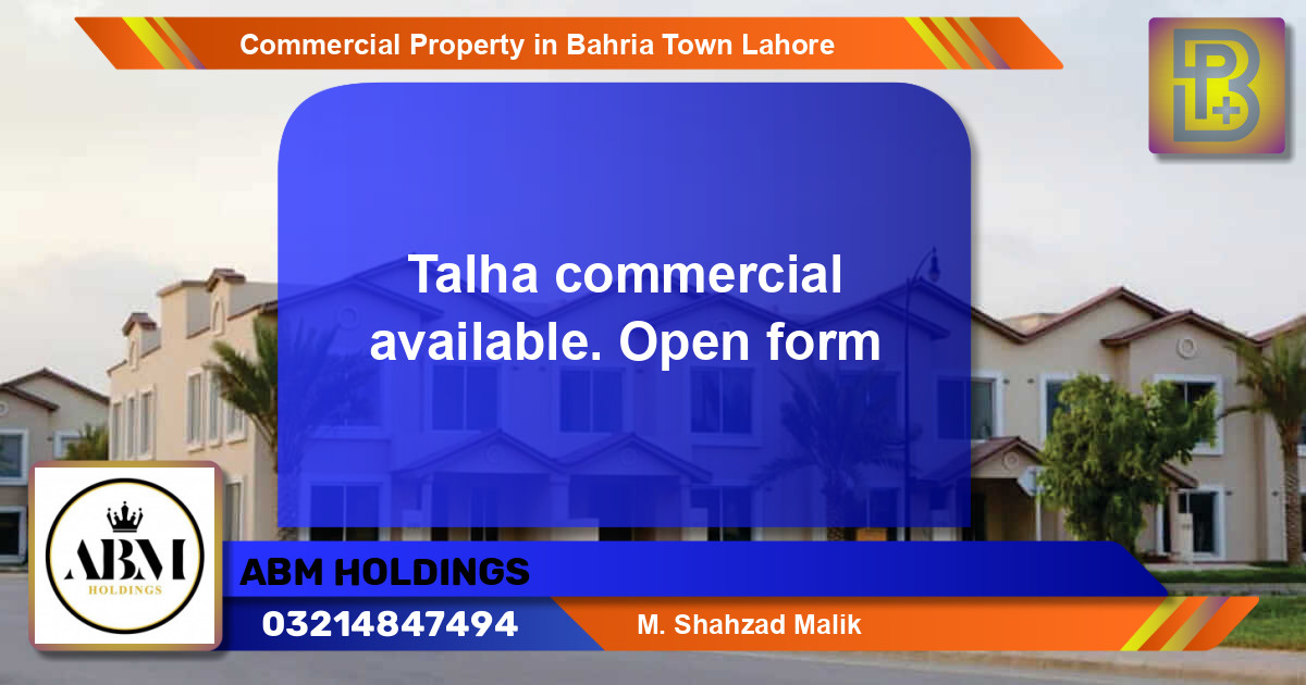 Commercial Property for Sale in Bahria Town, Lahore - (BP-66978)