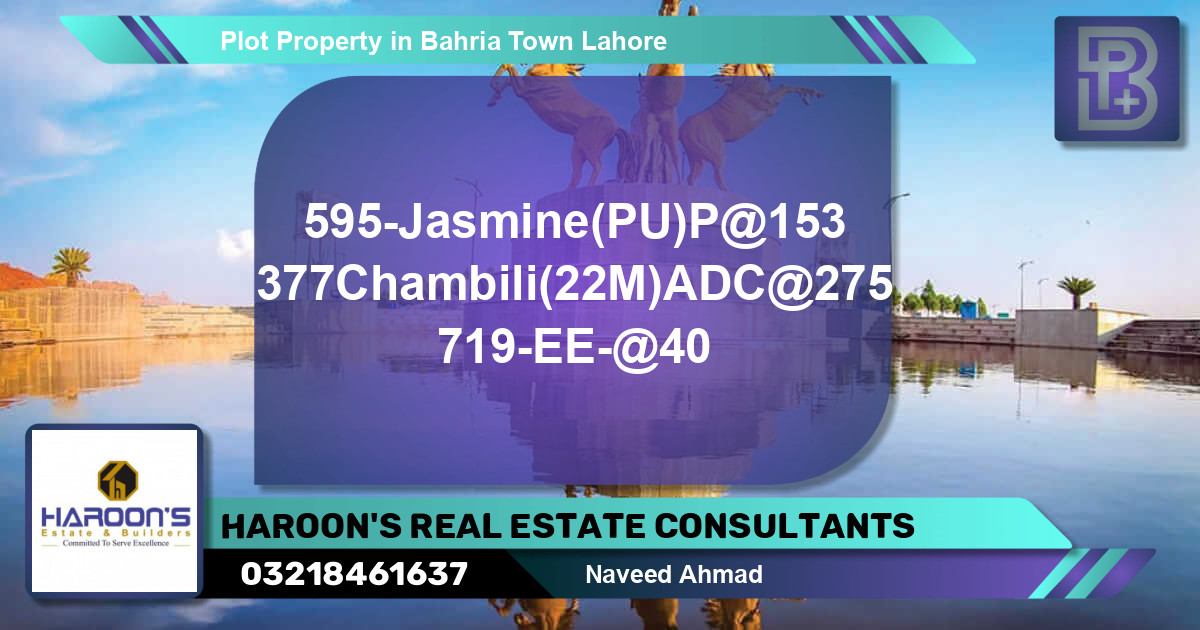 Residential Plot for Sale in Bahria Town, Lahore - (BP-66994)