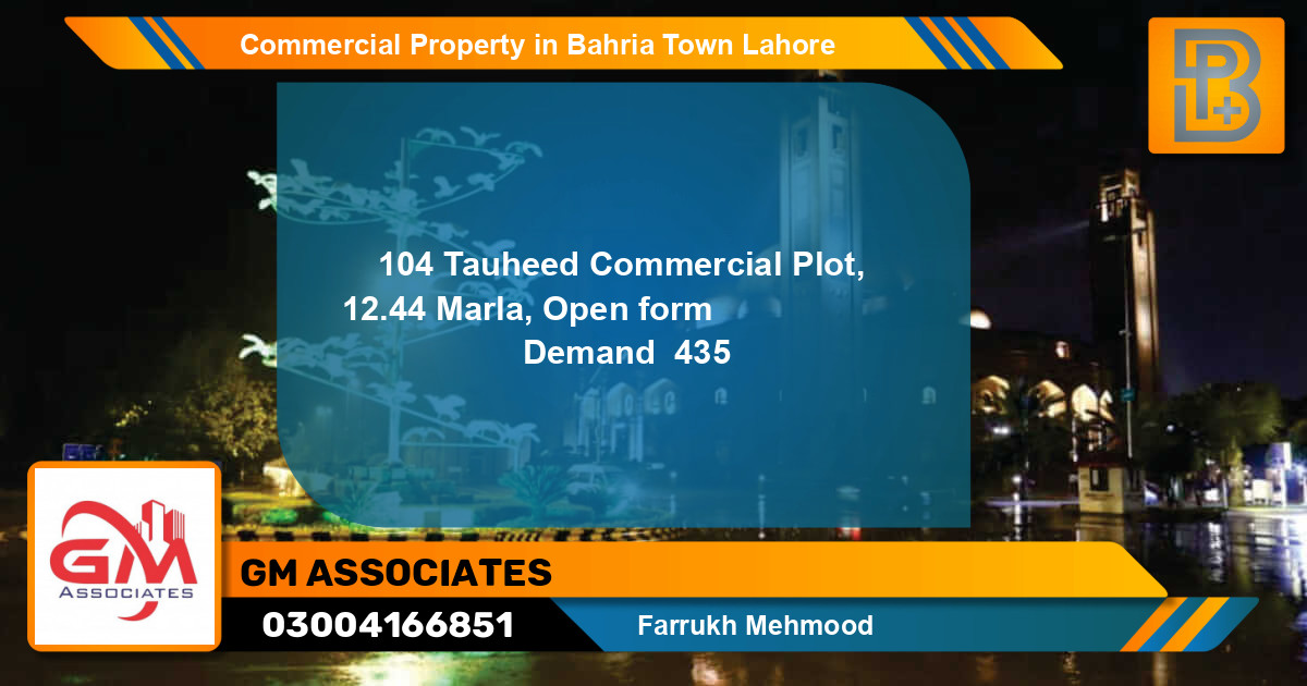 Commercial Property for Sale in Bahria Town, Lahore - (BP-67000)