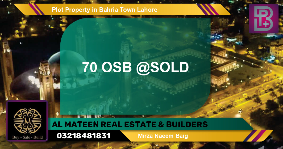 Residential Plot for Sale in Bahria Town, Lahore - (BP-67008)