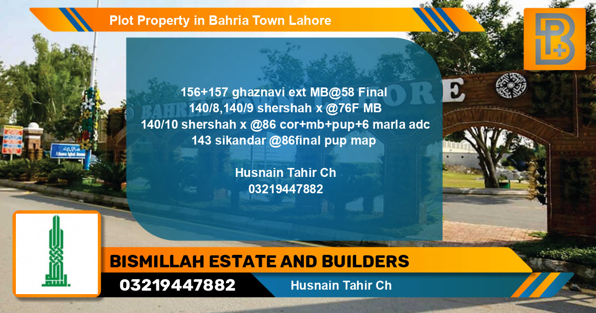 Residential Plot for Sale in Bahria Town, Lahore - (BP-67027)