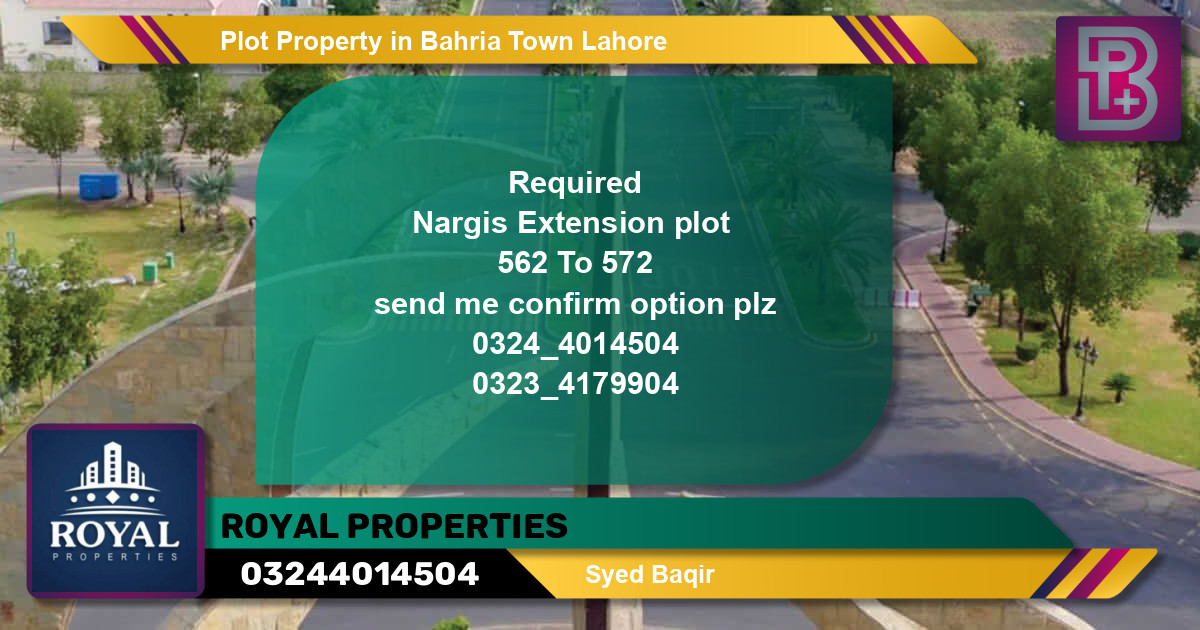 Residential Plot for Sale in Bahria Town, Lahore - (BP-67046)
