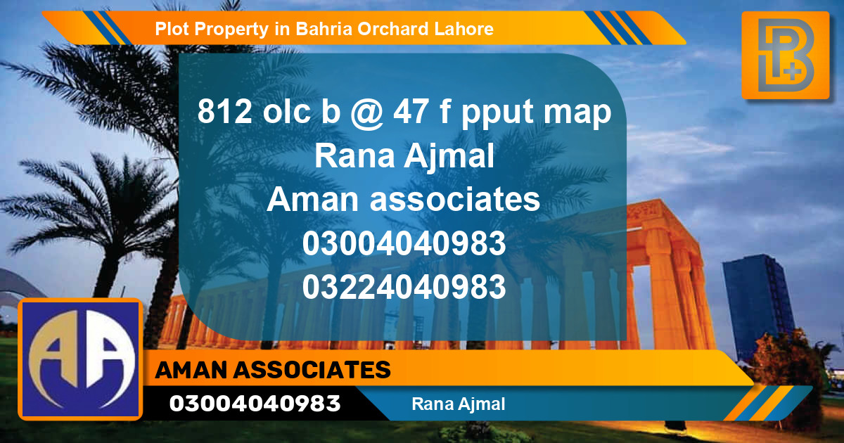 Residential Plot for Sale in Bahria Orchard, Lahore - (BP-67059)