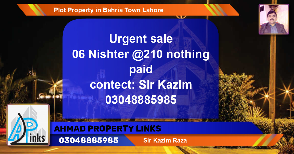 Residential Plot for Sale in Bahria Town, Lahore - (BP-67061)