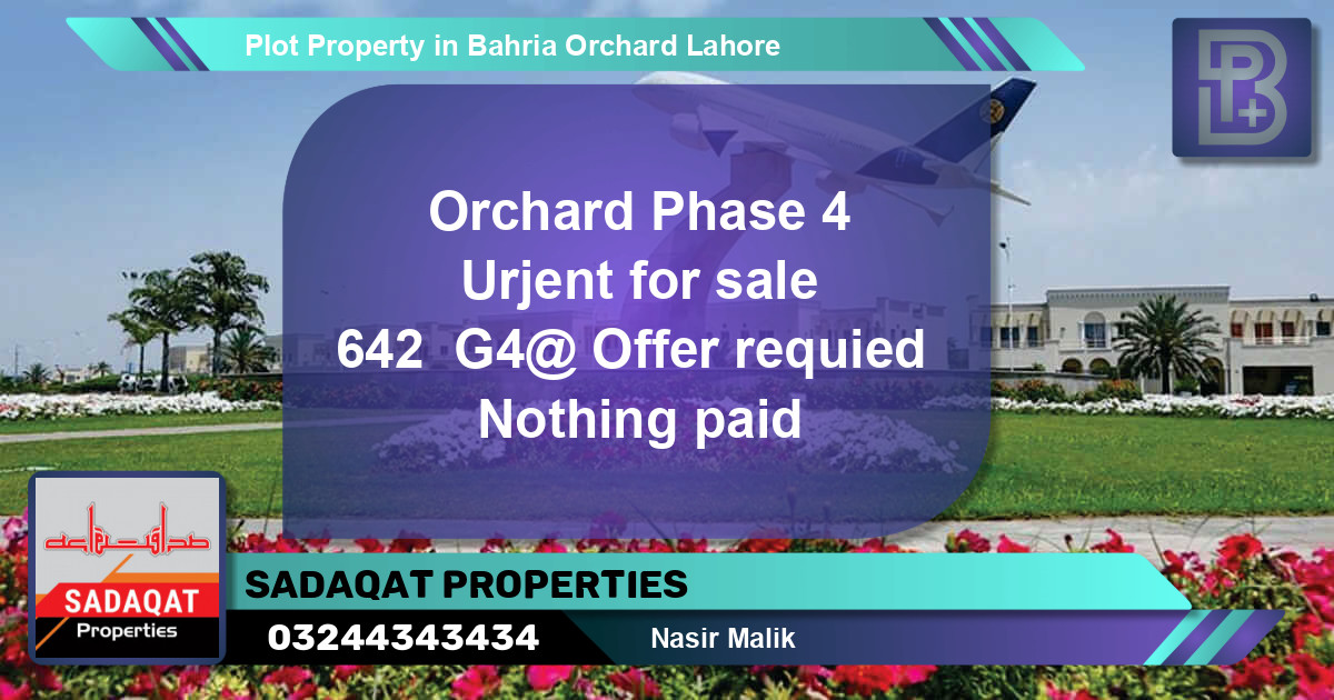 Residential Plot for Sale in Bahria Orchard, Lahore - (BP-67117)