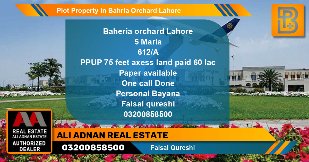 Residential Plot for Sale in Bahria Orchard, Lahore - (BP-67136)