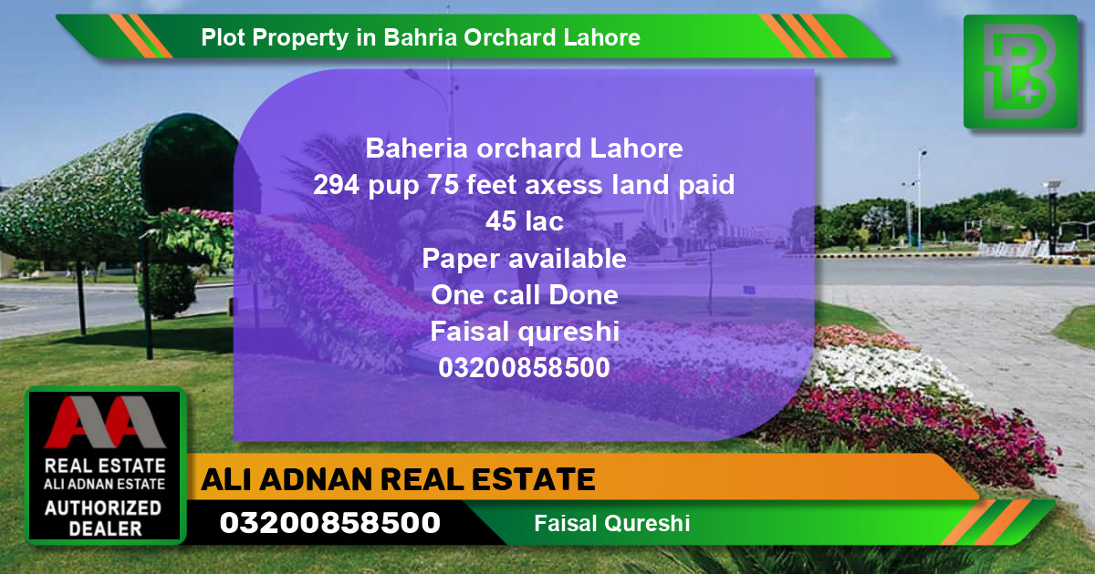 Residential Plot for Sale in Bahria Orchard, Lahore - (BP-67148)