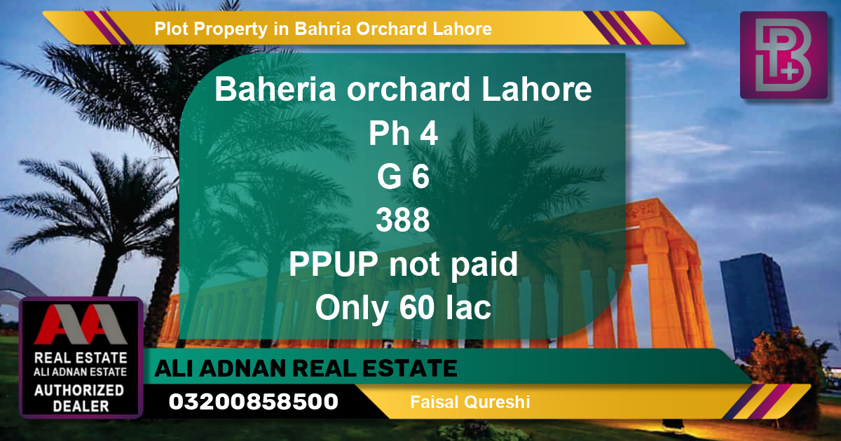 Residential Plot for Sale in Bahria Orchard, Lahore - (BP-67151)