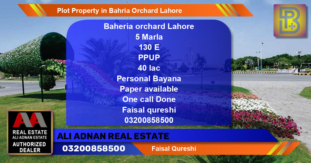 Residential Plot for Sale in Bahria Orchard, Lahore - (BP-67157)