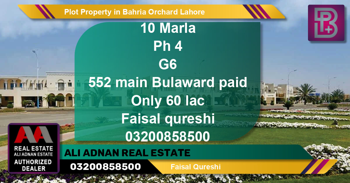 Residential Plot for Sale in Bahria Orchard, Lahore - (BP-67165)
