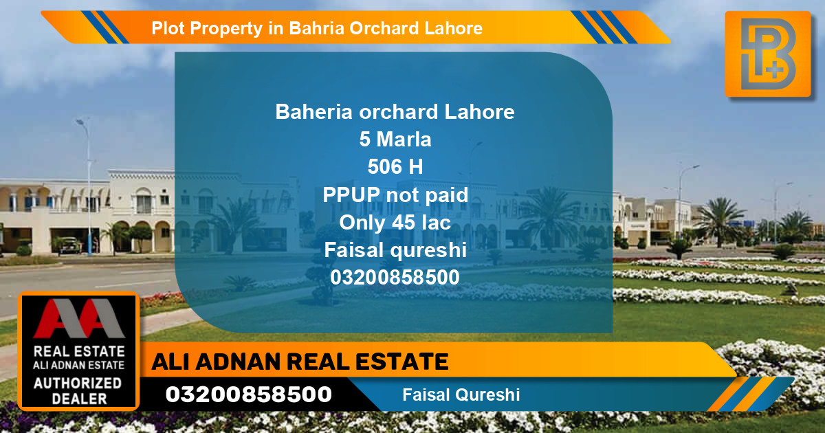 Residential Plot for Sale in Bahria Orchard, Lahore - (BP-67166)