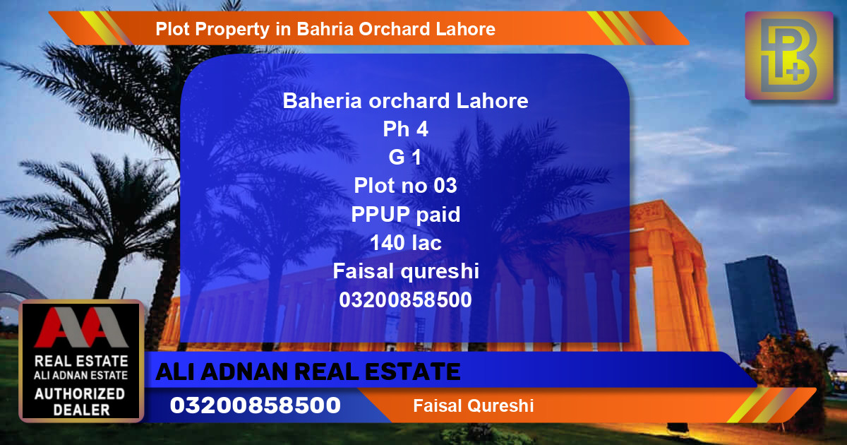 Residential Plot for Sale in Bahria Orchard, Lahore - (BP-67168)