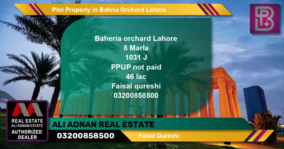 Residential Plot for Sale in Bahria Orchard, Lahore - (BP-67171)